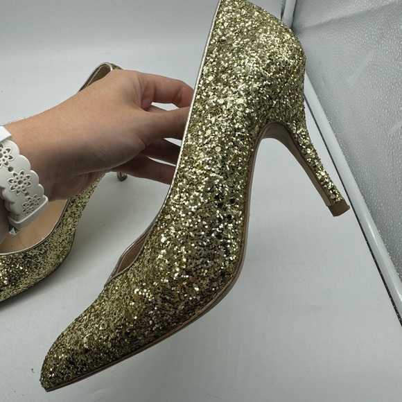 LK Bennett Gold Sparkle Heels Size 39 - Picture 13 of 14